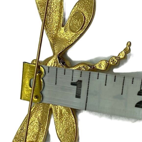 Dragonfly Brooch Pin Vintage Kenneth J Lane For Avon Womens Gold Tone C Clasp - Picture 8 of 14